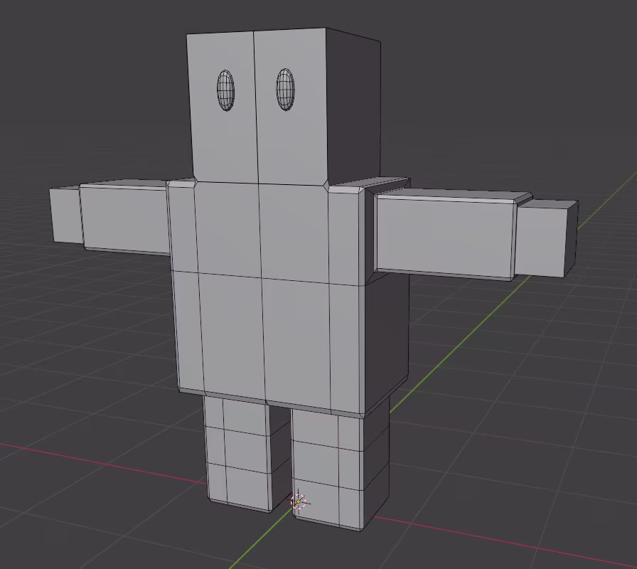 Character solid in blender