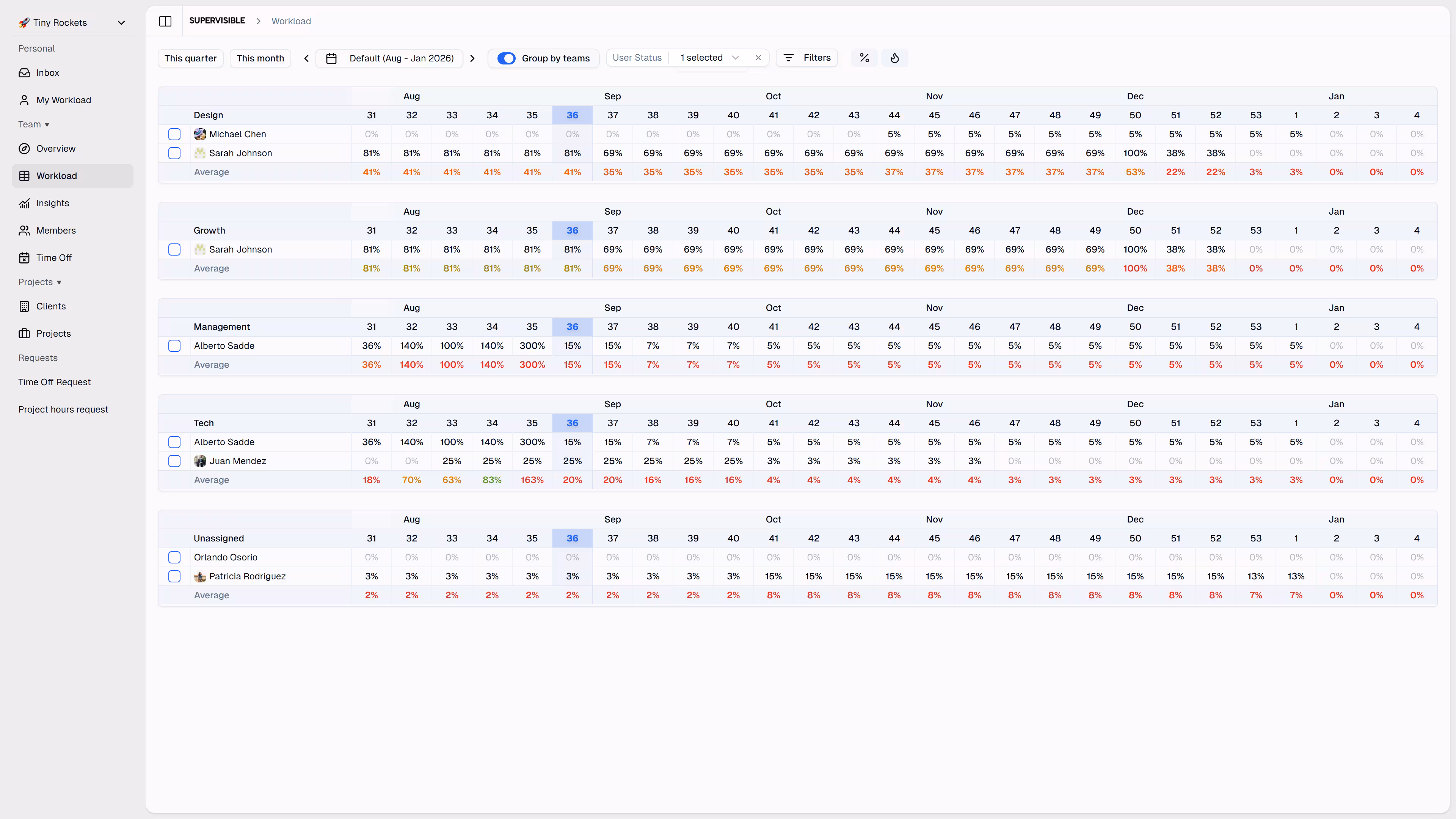 Picture of overview interface